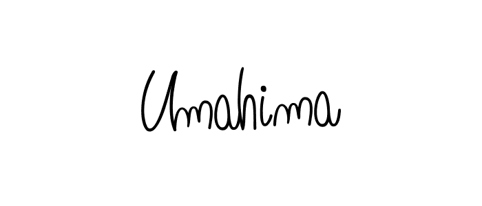 You should practise on your own different ways (Angelique-Rose-font-FFP) to write your name (Umahima) in signature. don't let someone else do it for you. Umahima signature style 5 images and pictures png