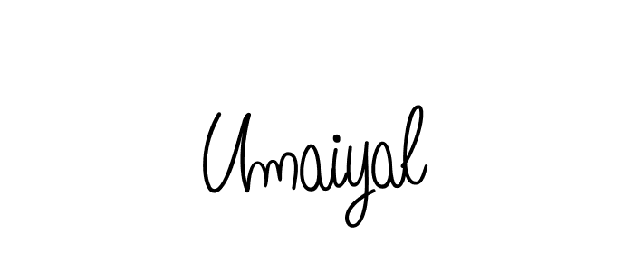 Use a signature maker to create a handwritten signature online. With this signature software, you can design (Angelique-Rose-font-FFP) your own signature for name Umaiyal. Umaiyal signature style 5 images and pictures png