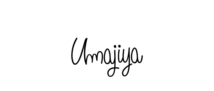 Design your own signature with our free online signature maker. With this signature software, you can create a handwritten (Angelique-Rose-font-FFP) signature for name Umajiya. Umajiya signature style 5 images and pictures png
