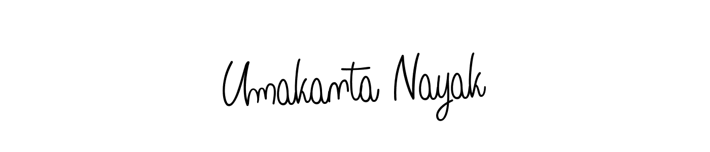 Use a signature maker to create a handwritten signature online. With this signature software, you can design (Angelique-Rose-font-FFP) your own signature for name Umakanta Nayak. Umakanta Nayak signature style 5 images and pictures png