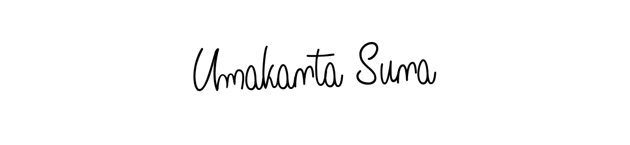 Also we have Umakanta Suna name is the best signature style. Create professional handwritten signature collection using Angelique-Rose-font-FFP autograph style. Umakanta Suna signature style 5 images and pictures png