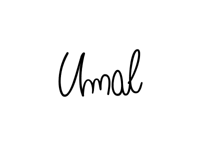 The best way (Angelique-Rose-font-FFP) to make a short signature is to pick only two or three words in your name. The name Umal include a total of six letters. For converting this name. Umal signature style 5 images and pictures png