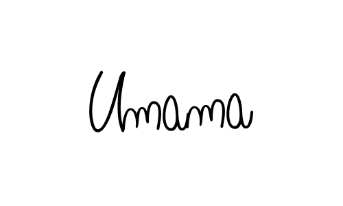 The best way (Angelique-Rose-font-FFP) to make a short signature is to pick only two or three words in your name. The name Umama include a total of six letters. For converting this name. Umama signature style 5 images and pictures png