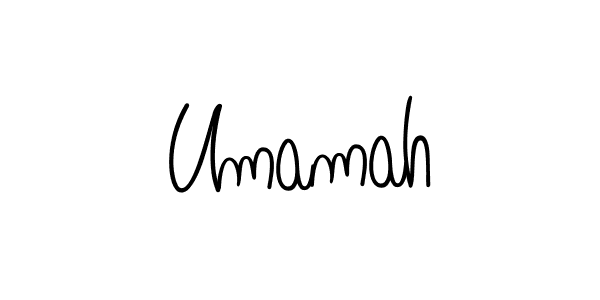 Design your own signature with our free online signature maker. With this signature software, you can create a handwritten (Angelique-Rose-font-FFP) signature for name Umamah. Umamah signature style 5 images and pictures png