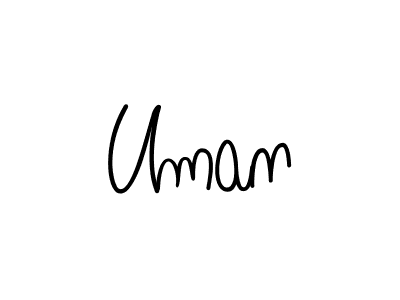 Make a beautiful signature design for name Uman. Use this online signature maker to create a handwritten signature for free. Uman signature style 5 images and pictures png