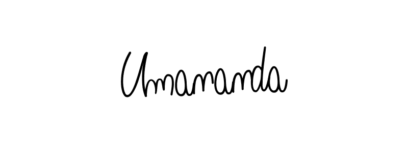 You should practise on your own different ways (Angelique-Rose-font-FFP) to write your name (Umananda) in signature. don't let someone else do it for you. Umananda signature style 5 images and pictures png