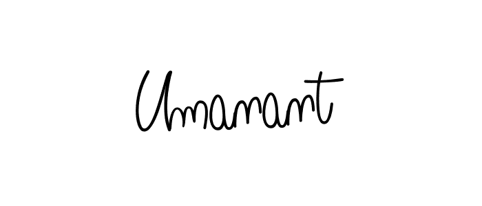 Use a signature maker to create a handwritten signature online. With this signature software, you can design (Angelique-Rose-font-FFP) your own signature for name Umanant. Umanant signature style 5 images and pictures png