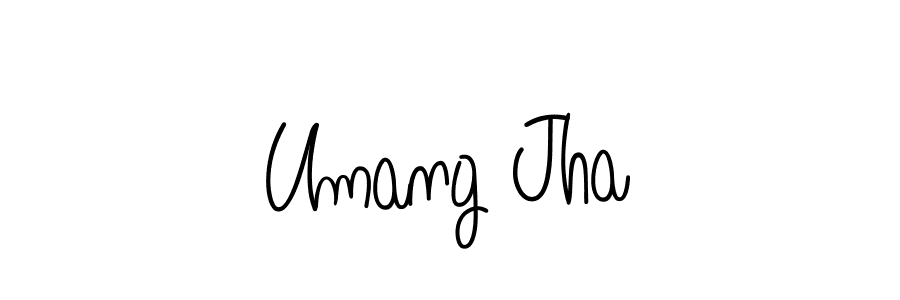 Design your own signature with our free online signature maker. With this signature software, you can create a handwritten (Angelique-Rose-font-FFP) signature for name Umang Jha. Umang Jha signature style 5 images and pictures png
