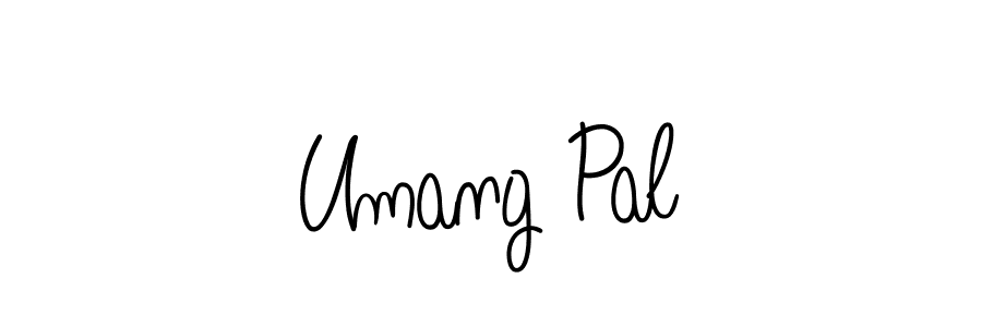 The best way (Angelique-Rose-font-FFP) to make a short signature is to pick only two or three words in your name. The name Umang Pal include a total of six letters. For converting this name. Umang Pal signature style 5 images and pictures png