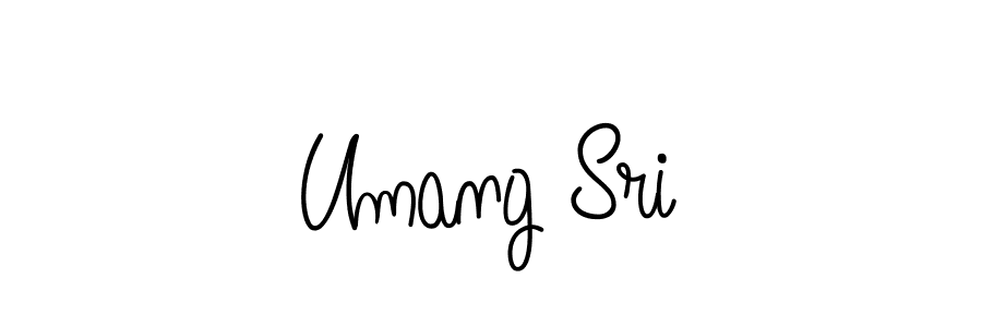 Umang Sri stylish signature style. Best Handwritten Sign (Angelique-Rose-font-FFP) for my name. Handwritten Signature Collection Ideas for my name Umang Sri. Umang Sri signature style 5 images and pictures png