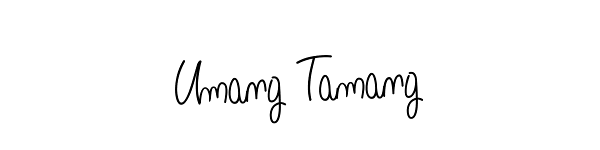 Create a beautiful signature design for name Umang Tamang. With this signature (Angelique-Rose-font-FFP) fonts, you can make a handwritten signature for free. Umang Tamang signature style 5 images and pictures png