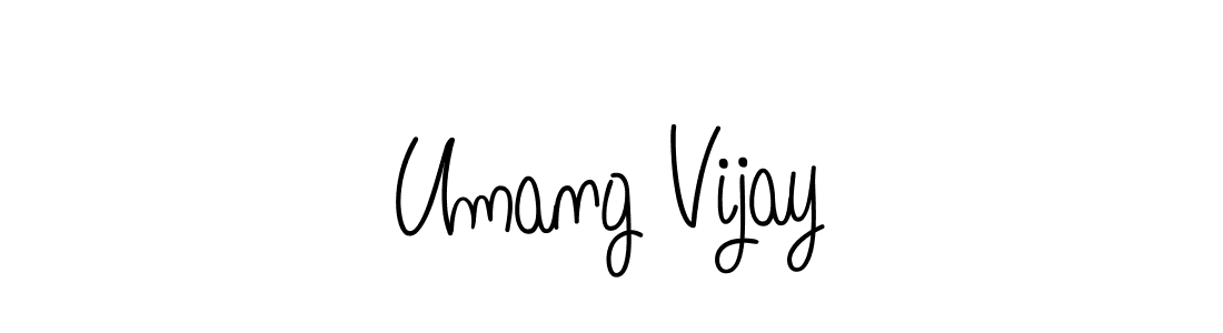 Create a beautiful signature design for name Umang Vijay. With this signature (Angelique-Rose-font-FFP) fonts, you can make a handwritten signature for free. Umang Vijay signature style 5 images and pictures png