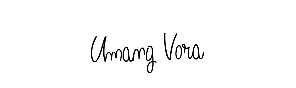Also we have Umang Vora name is the best signature style. Create professional handwritten signature collection using Angelique-Rose-font-FFP autograph style. Umang Vora signature style 5 images and pictures png