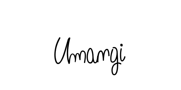 The best way (Angelique-Rose-font-FFP) to make a short signature is to pick only two or three words in your name. The name Umangi include a total of six letters. For converting this name. Umangi signature style 5 images and pictures png