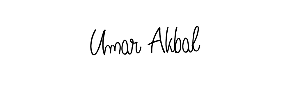 Make a beautiful signature design for name Umar Akbal. With this signature (Angelique-Rose-font-FFP) style, you can create a handwritten signature for free. Umar Akbal signature style 5 images and pictures png