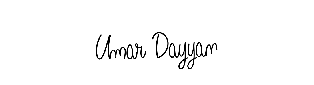 How to Draw Umar Dayyan signature style? Angelique-Rose-font-FFP is a latest design signature styles for name Umar Dayyan. Umar Dayyan signature style 5 images and pictures png