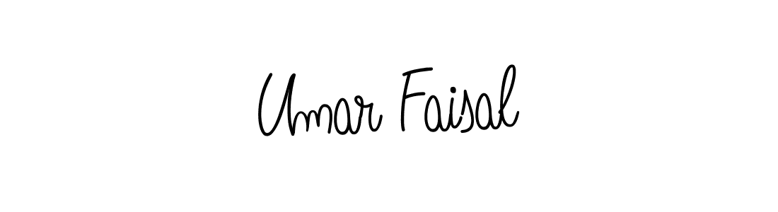 Make a beautiful signature design for name Umar Faisal. With this signature (Angelique-Rose-font-FFP) style, you can create a handwritten signature for free. Umar Faisal signature style 5 images and pictures png