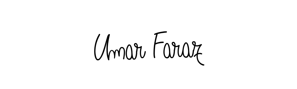 You should practise on your own different ways (Angelique-Rose-font-FFP) to write your name (Umar Faraz) in signature. don't let someone else do it for you. Umar Faraz signature style 5 images and pictures png