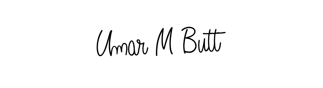 Umar M Butt stylish signature style. Best Handwritten Sign (Angelique-Rose-font-FFP) for my name. Handwritten Signature Collection Ideas for my name Umar M Butt. Umar M Butt signature style 5 images and pictures png