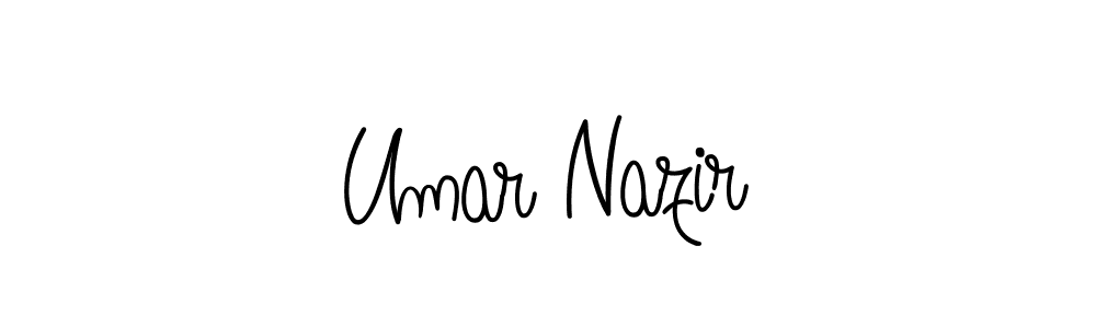 Use a signature maker to create a handwritten signature online. With this signature software, you can design (Angelique-Rose-font-FFP) your own signature for name Umar Nazir. Umar Nazir signature style 5 images and pictures png