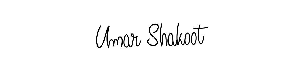 Use a signature maker to create a handwritten signature online. With this signature software, you can design (Angelique-Rose-font-FFP) your own signature for name Umar Shakoot. Umar Shakoot signature style 5 images and pictures png