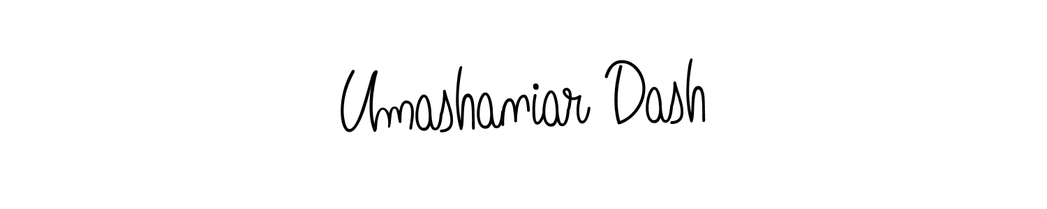 You should practise on your own different ways (Angelique-Rose-font-FFP) to write your name (Umashaniar Dash) in signature. don't let someone else do it for you. Umashaniar Dash signature style 5 images and pictures png