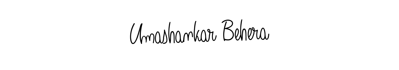 How to make Umashankar Behera name signature. Use Angelique-Rose-font-FFP style for creating short signs online. This is the latest handwritten sign. Umashankar Behera signature style 5 images and pictures png