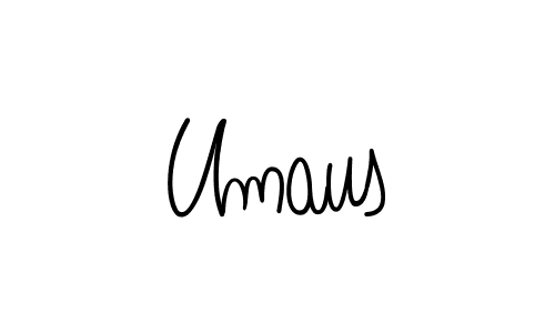 The best way (Angelique-Rose-font-FFP) to make a short signature is to pick only two or three words in your name. The name Umaus include a total of six letters. For converting this name. Umaus signature style 5 images and pictures png