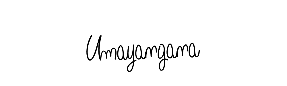 Create a beautiful signature design for name Umayangana. With this signature (Angelique-Rose-font-FFP) fonts, you can make a handwritten signature for free. Umayangana signature style 5 images and pictures png