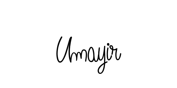 Use a signature maker to create a handwritten signature online. With this signature software, you can design (Angelique-Rose-font-FFP) your own signature for name Umayir. Umayir signature style 5 images and pictures png