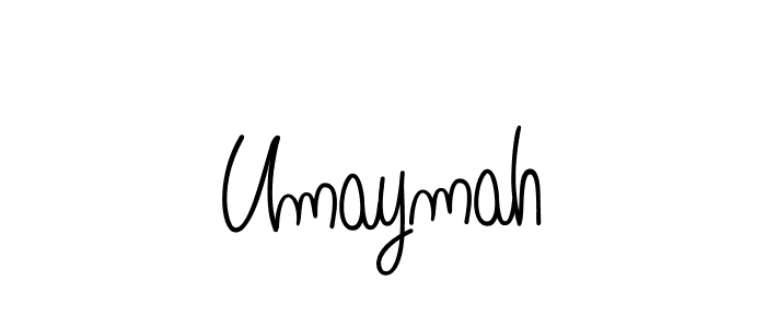 Create a beautiful signature design for name Umaymah. With this signature (Angelique-Rose-font-FFP) fonts, you can make a handwritten signature for free. Umaymah signature style 5 images and pictures png