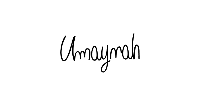 Create a beautiful signature design for name Umaynah. With this signature (Angelique-Rose-font-FFP) fonts, you can make a handwritten signature for free. Umaynah signature style 5 images and pictures png