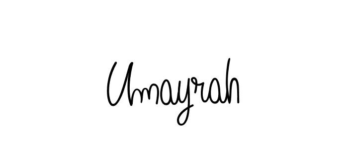 Design your own signature with our free online signature maker. With this signature software, you can create a handwritten (Angelique-Rose-font-FFP) signature for name Umayrah. Umayrah signature style 5 images and pictures png