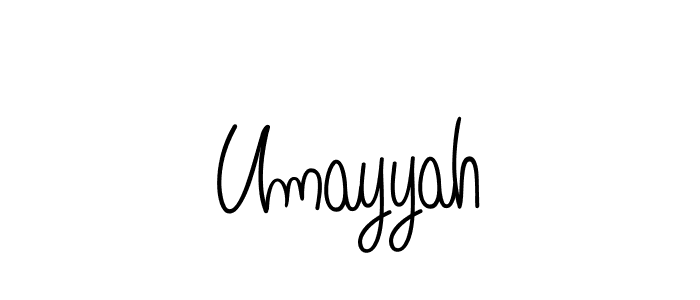 Umayyah stylish signature style. Best Handwritten Sign (Angelique-Rose-font-FFP) for my name. Handwritten Signature Collection Ideas for my name Umayyah. Umayyah signature style 5 images and pictures png