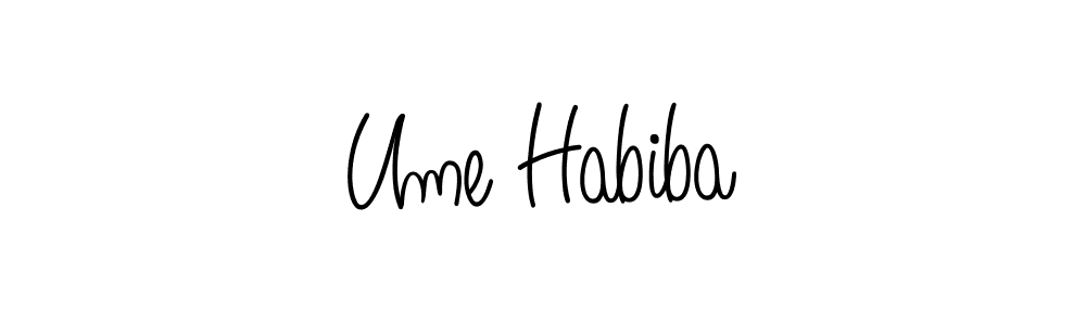 Similarly Angelique-Rose-font-FFP is the best handwritten signature design. Signature creator online .You can use it as an online autograph creator for name Ume Habiba. Ume Habiba signature style 5 images and pictures png