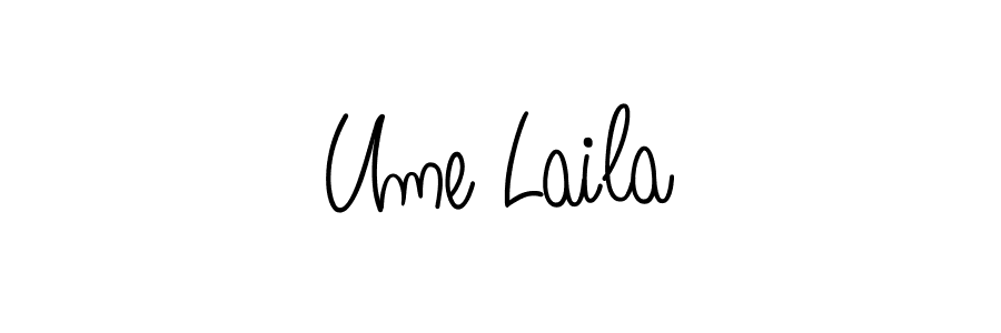 Also we have Ume Laila name is the best signature style. Create professional handwritten signature collection using Angelique-Rose-font-FFP autograph style. Ume Laila signature style 5 images and pictures png