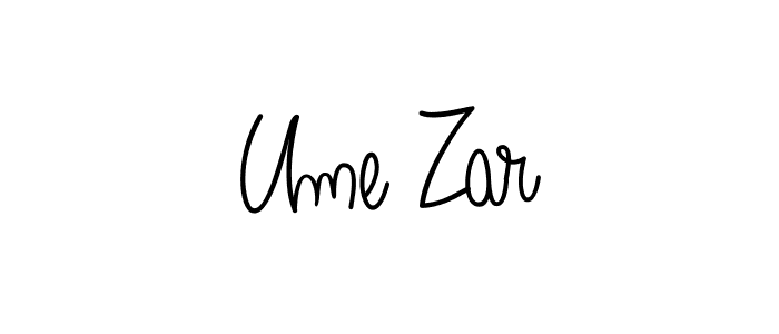 You can use this online signature creator to create a handwritten signature for the name Ume Zar. This is the best online autograph maker. Ume Zar signature style 5 images and pictures png