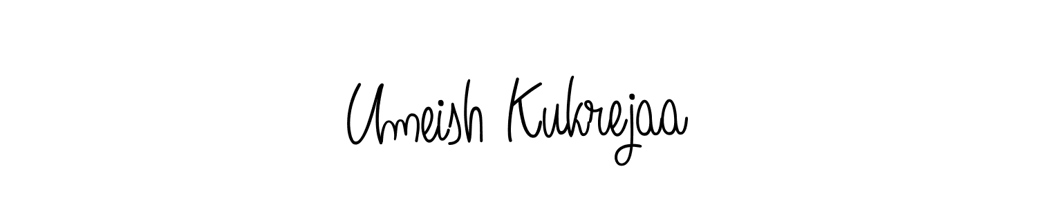 Also we have Umeish Kukrejaa name is the best signature style. Create professional handwritten signature collection using Angelique-Rose-font-FFP autograph style. Umeish Kukrejaa signature style 5 images and pictures png