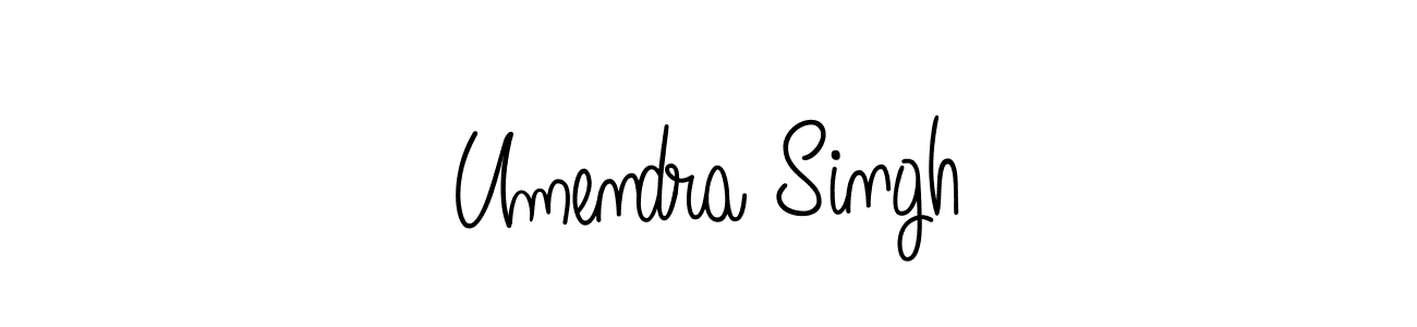 Use a signature maker to create a handwritten signature online. With this signature software, you can design (Angelique-Rose-font-FFP) your own signature for name Umendra Singh. Umendra Singh signature style 5 images and pictures png