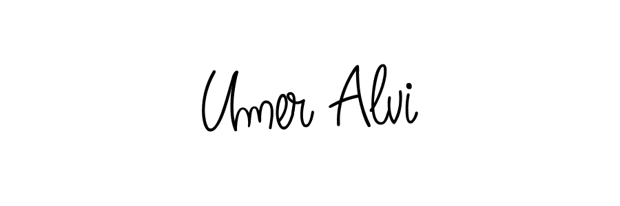 Create a beautiful signature design for name Umer Alvi. With this signature (Angelique-Rose-font-FFP) fonts, you can make a handwritten signature for free. Umer Alvi signature style 5 images and pictures png