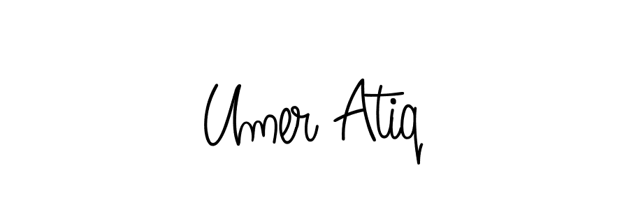 Angelique-Rose-font-FFP is a professional signature style that is perfect for those who want to add a touch of class to their signature. It is also a great choice for those who want to make their signature more unique. Get Umer Atiq name to fancy signature for free. Umer Atiq signature style 5 images and pictures png