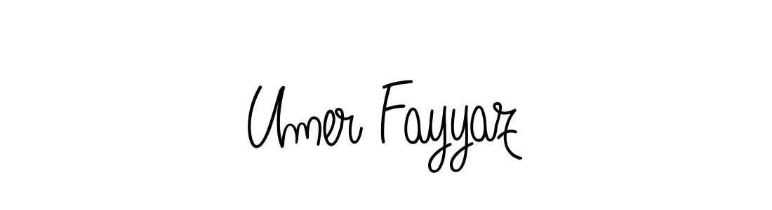 How to make Umer Fayyaz name signature. Use Angelique-Rose-font-FFP style for creating short signs online. This is the latest handwritten sign. Umer Fayyaz signature style 5 images and pictures png