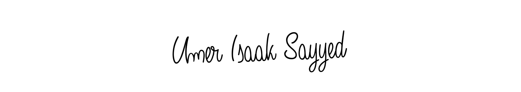 if you are searching for the best signature style for your name Umer Isaak Sayyed. so please give up your signature search. here we have designed multiple signature styles  using Angelique-Rose-font-FFP. Umer Isaak Sayyed signature style 5 images and pictures png