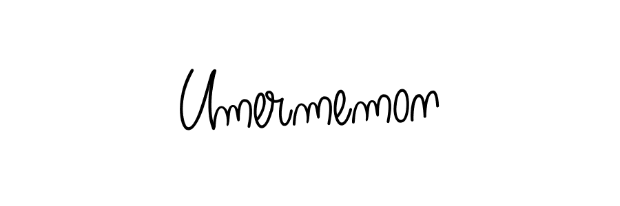 Use a signature maker to create a handwritten signature online. With this signature software, you can design (Angelique-Rose-font-FFP) your own signature for name Umermemon. Umermemon signature style 5 images and pictures png