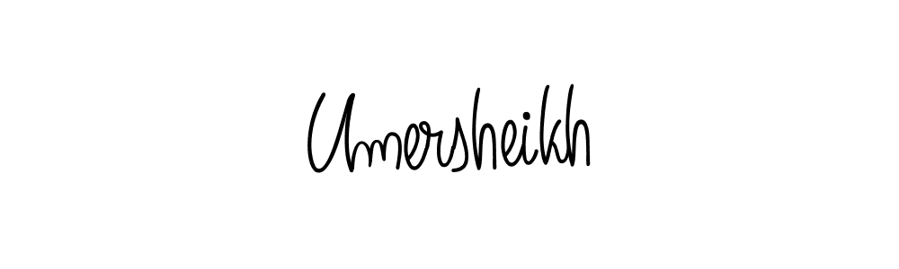 You should practise on your own different ways (Angelique-Rose-font-FFP) to write your name (Umersheikh) in signature. don't let someone else do it for you. Umersheikh signature style 5 images and pictures png