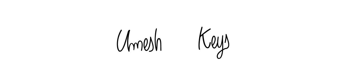 Make a beautiful signature design for name Umesh     Keys. With this signature (Angelique-Rose-font-FFP) style, you can create a handwritten signature for free. Umesh     Keys signature style 5 images and pictures png