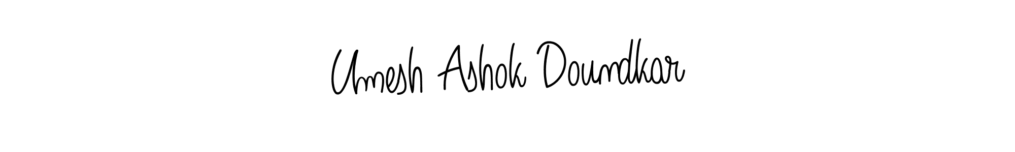 Create a beautiful signature design for name Umesh Ashok Doundkar. With this signature (Angelique-Rose-font-FFP) fonts, you can make a handwritten signature for free. Umesh Ashok Doundkar signature style 5 images and pictures png