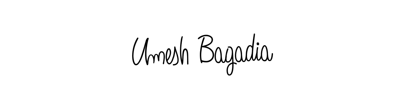 Also we have Umesh Bagadia name is the best signature style. Create professional handwritten signature collection using Angelique-Rose-font-FFP autograph style. Umesh Bagadia signature style 5 images and pictures png