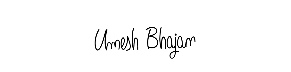 Umesh Bhajan stylish signature style. Best Handwritten Sign (Angelique-Rose-font-FFP) for my name. Handwritten Signature Collection Ideas for my name Umesh Bhajan. Umesh Bhajan signature style 5 images and pictures png