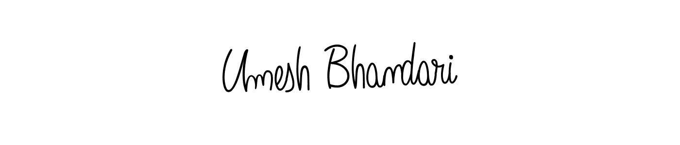 Use a signature maker to create a handwritten signature online. With this signature software, you can design (Angelique-Rose-font-FFP) your own signature for name Umesh Bhandari. Umesh Bhandari signature style 5 images and pictures png